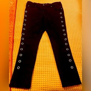 Tripp NYC Black Straight Rivet Jeans Size 20